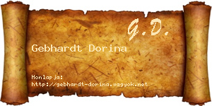Gebhardt Dorina névjegykártya