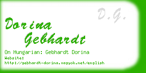 dorina gebhardt business card